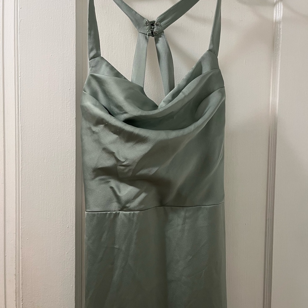 Azazie X Barbie Sage Backless Dress